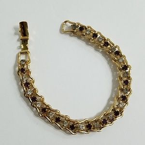 Amethyst and cubic zirconia Bracelet